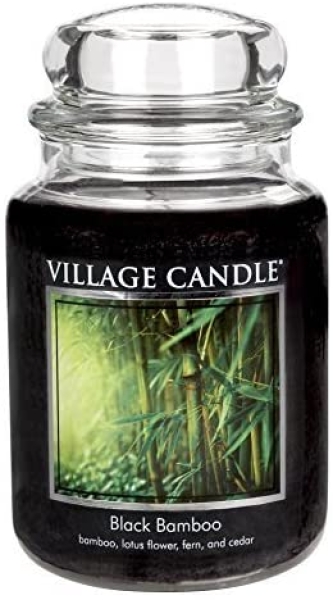 Village Candle Black Bamboo 602 g - 2 Docht